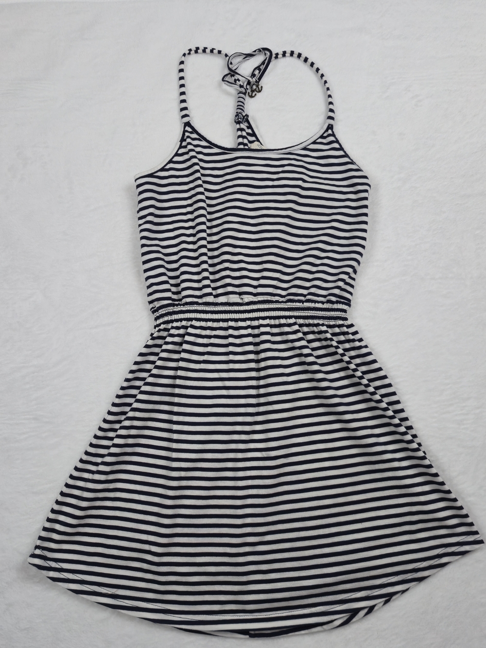 Ocean Drive Navy & White Striped Midi Dress